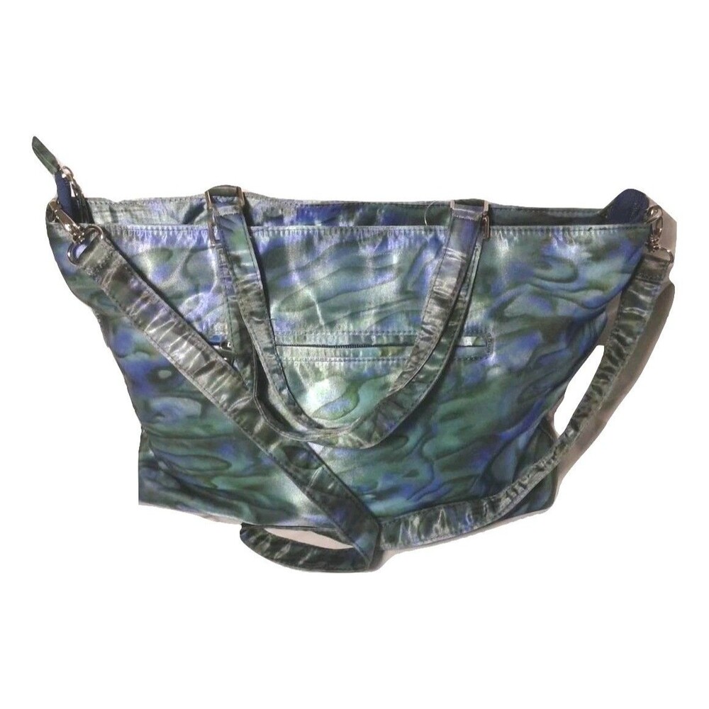 MAORI AOTEAROA Tote Shopper New Zealand Carry All Bag Blue Ocean Print Vintage View 2
